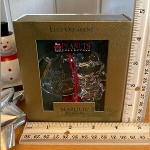 Waterford Peanuts Lucy Ornament - Clear